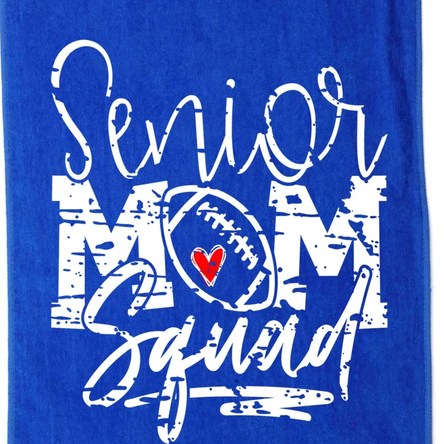 Senior Football Mom Squad Grunge Gift Platinum Collection Golf Towel