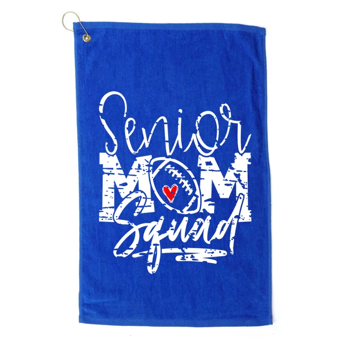 Senior Football Mom Squad Grunge Gift Platinum Collection Golf Towel