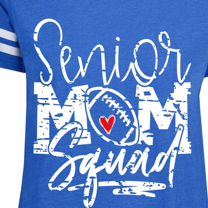 Senior Football Mom Squad Grunge Gift Enza Ladies Jersey Football T-Shirt