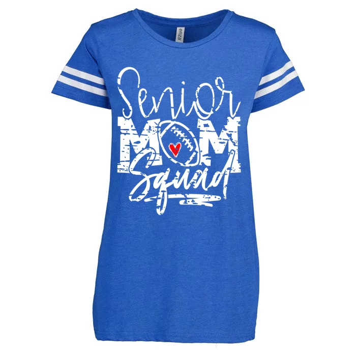 Senior Football Mom Squad Grunge Gift Enza Ladies Jersey Football T-Shirt