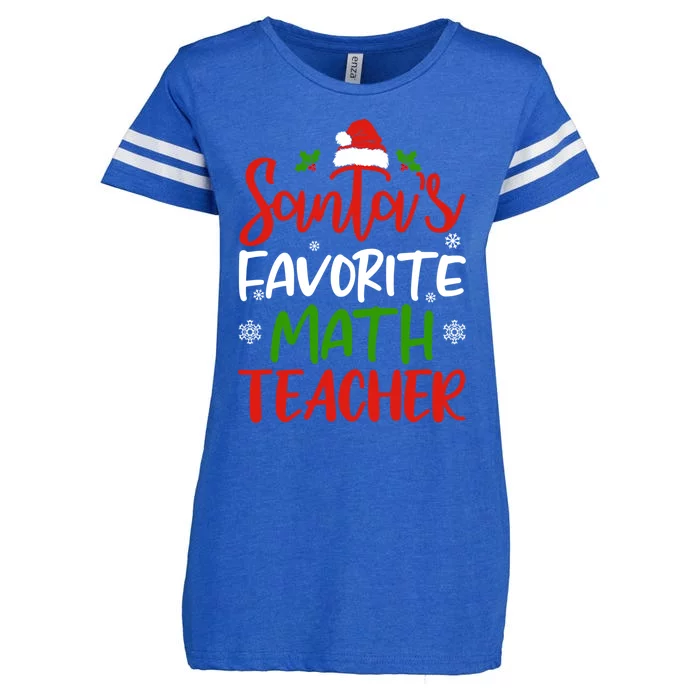 SantaS Favorite Math Teacher Funny Christmas Funny Gift Funny Gift Enza Ladies Jersey Football T-Shirt