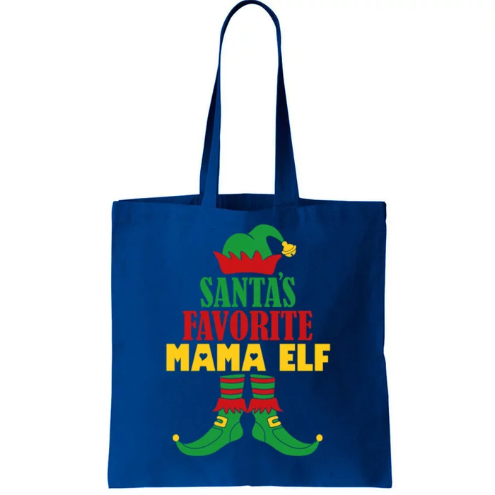 Santas Favorite Mama Elf Christmas Matching Holiday Gift Tote Bag