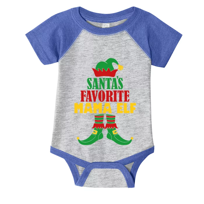 Santas Favorite Mama Elf Christmas Matching Holiday Gift Infant Baby Jersey Bodysuit