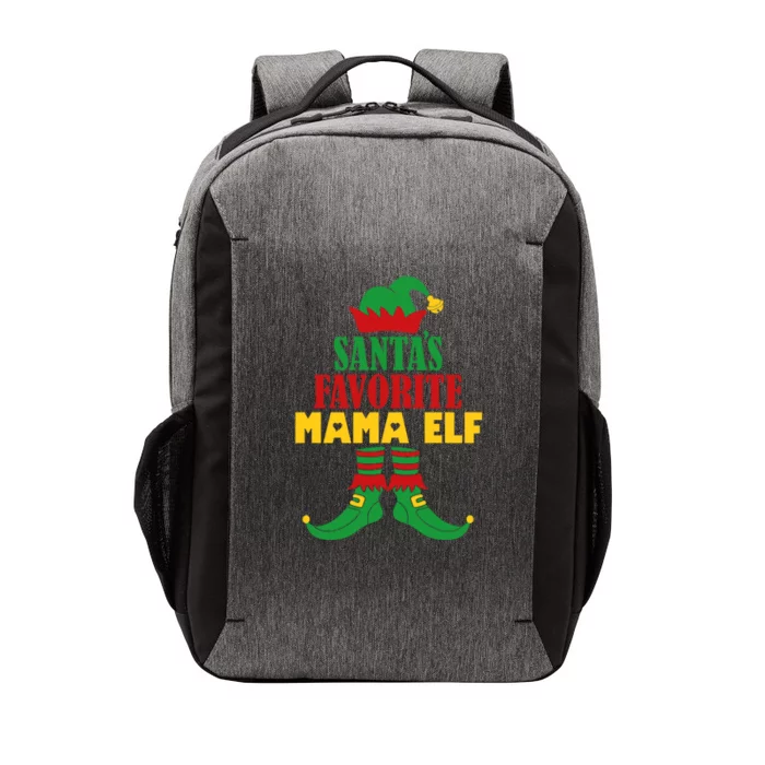 Santas Favorite Mama Elf Christmas Matching Holiday Gift Vector Backpack