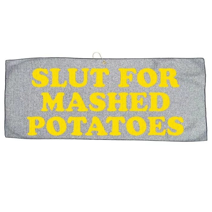 Slut For Mashed Potatoes Funny Gag Gift Large Microfiber Waffle Golf Towel