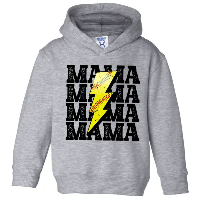 Softball Fan Mom Toddler Hoodie