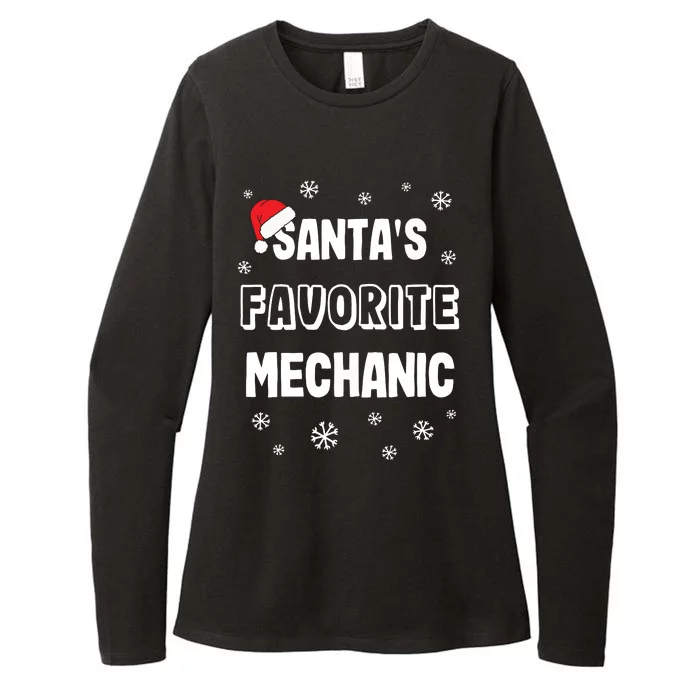 Santas Favorite Mechanic Christmas Gift Womens CVC Long Sleeve Shirt