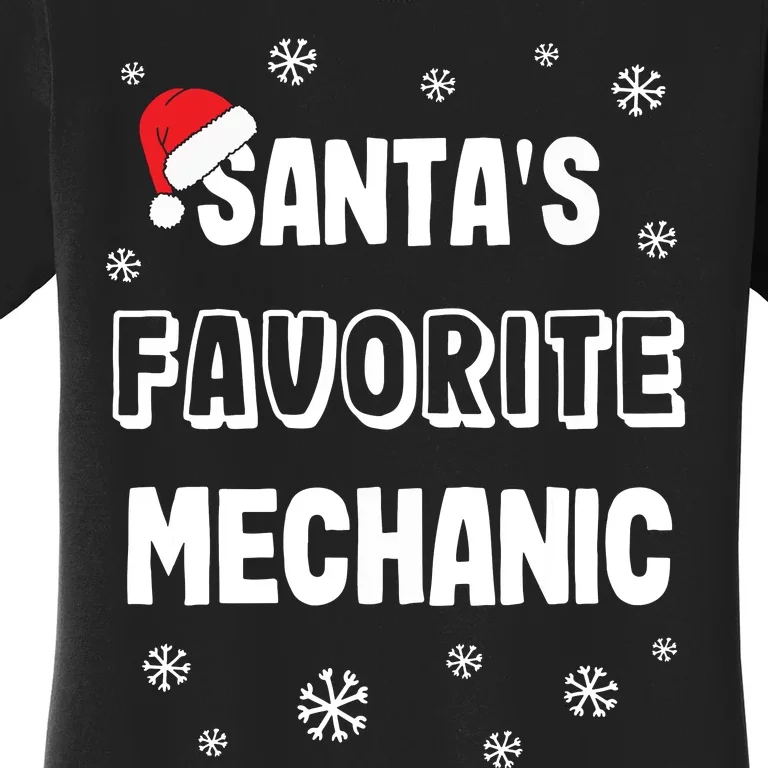 Santas Favorite Mechanic Christmas Gift Women's T-Shirt