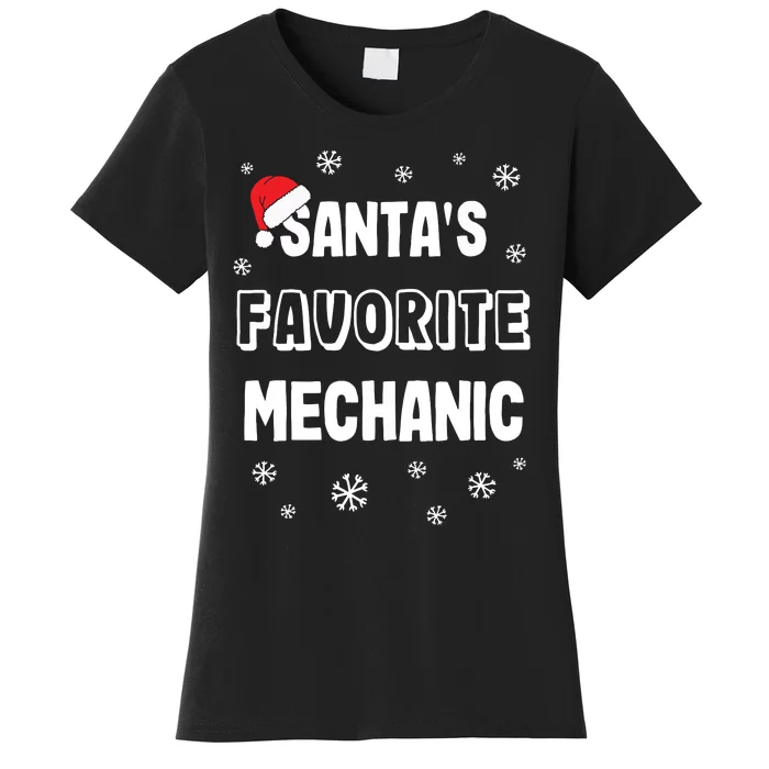 Santas Favorite Mechanic Christmas Gift Women's T-Shirt