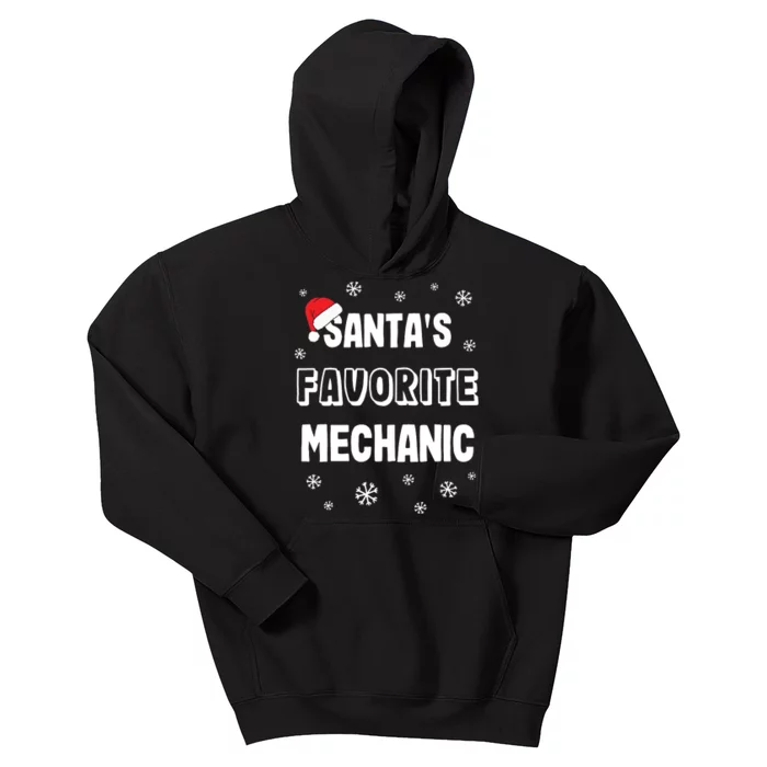 Santas Favorite Mechanic Christmas Gift Kids Hoodie