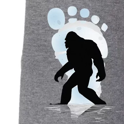 Sasquatch Footprint Moon Light Bigfoot Lovers Gifts Doggie 3-End Fleece Hoodie