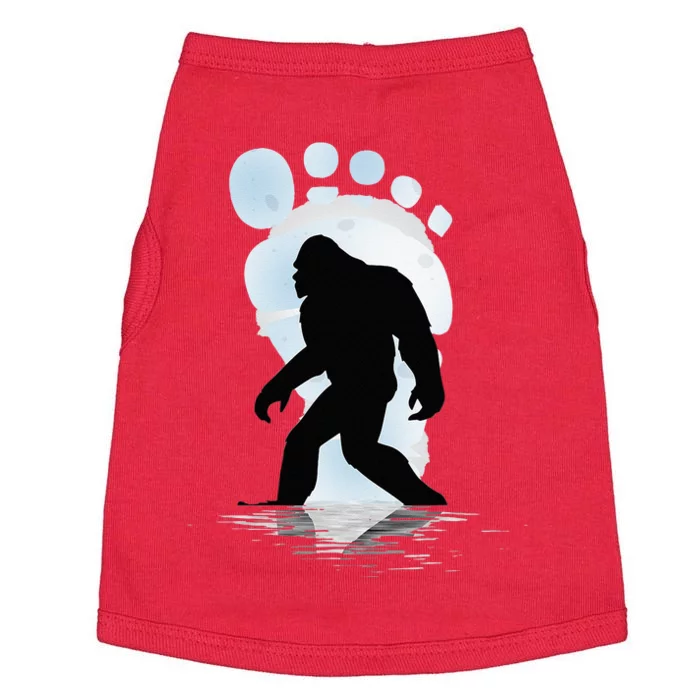 Sasquatch Footprint Moon Light Bigfoot Lovers Gifts Doggie Tank