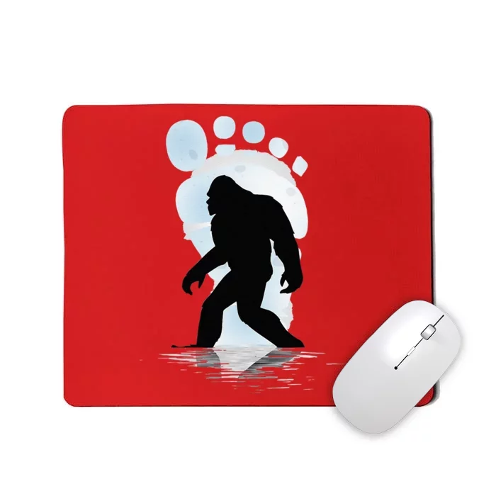 Sasquatch Footprint Moon Light Bigfoot Lovers Gifts Mousepad