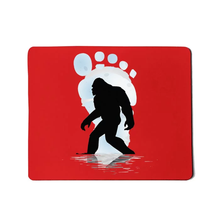 Sasquatch Footprint Moon Light Bigfoot Lovers Gifts Mousepad