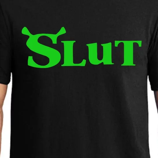 Slut Funny Meme Logo Pajama Set