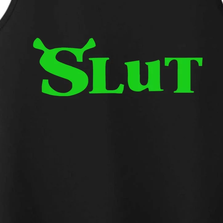 Slut Funny Meme Logo Performance Tank