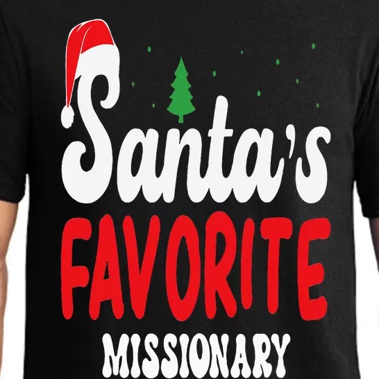 Santa's Favorite Missionary Christmas Pajamas Pajama Set