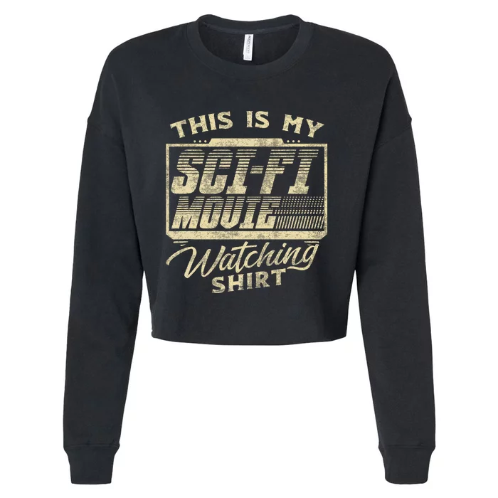 Sci Fi Movie Lover Graphic Movie Fan Cropped Pullover Crew