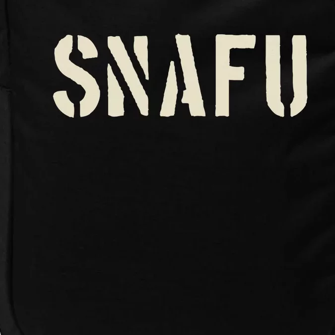 Snafu Funny Military Slang Design Stencil Look Letters Impact Tech Backpack