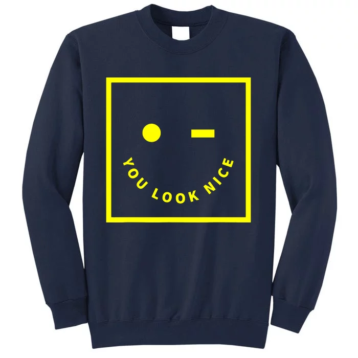 Smiley Face Music Retro Tall Sweatshirt