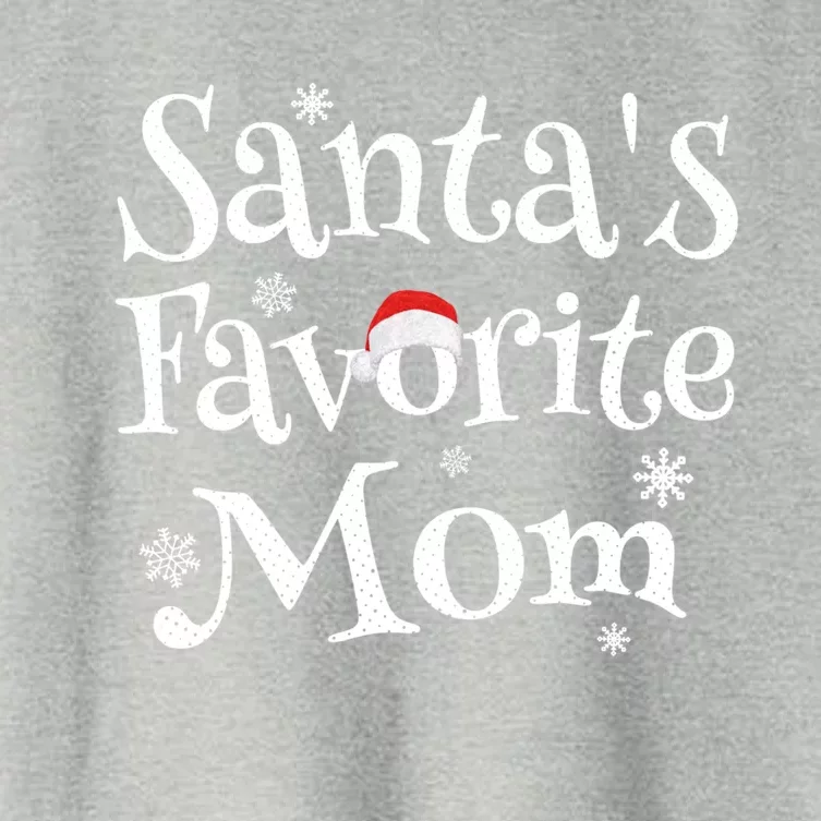 SantaS Favorite Mom Funny Christmas Joke Mother Gift Cool Gift Women's Crop Top Tee