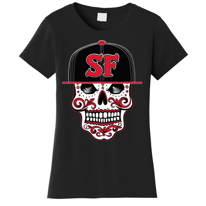 San Francisco Mexican Sugar Skull Design Bay Area Women's T-Shirt