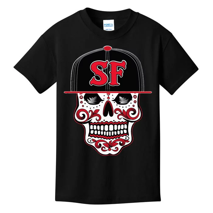 San Francisco Mexican Sugar Skull Design Bay Area Kids T-Shirt