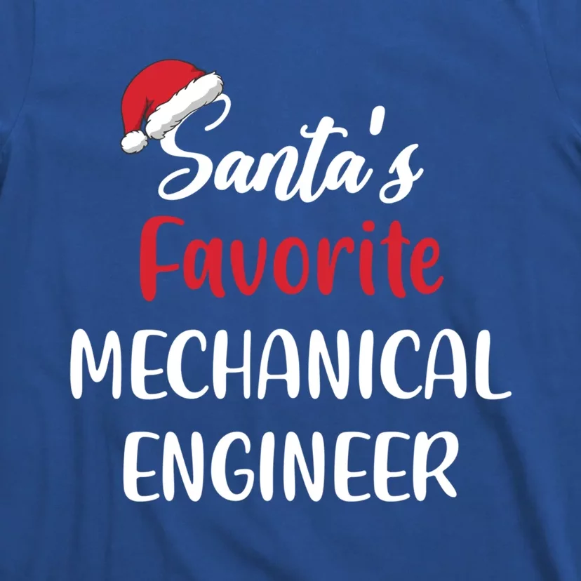 Santas Favorite Mechanical Engineer Christmas Funny Gift T-Shirt