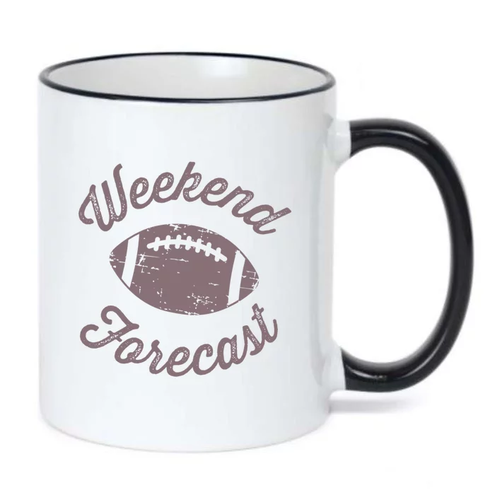 Sunday Football Mom American Football Forecast This Weekend Cool Gift Black Color Changing Mug