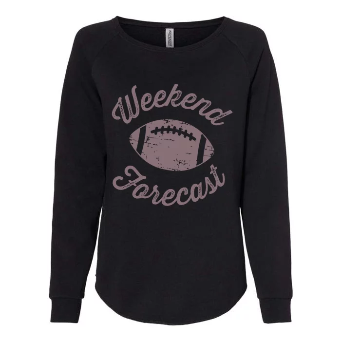 Sunday Football Mom American Football Forecast This Weekend Cool Gift Womens California Wash Sweatshirt