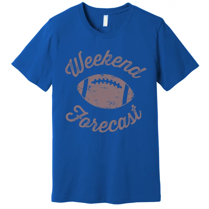 Sunday Football Mom American Football Forecast This Weekend Cool Gift Premium T-Shirt