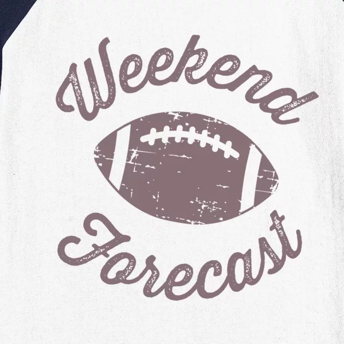 Sunday Football Mom American Football Forecast This Weekend Cool Gift Baseball Sleeve Shirt