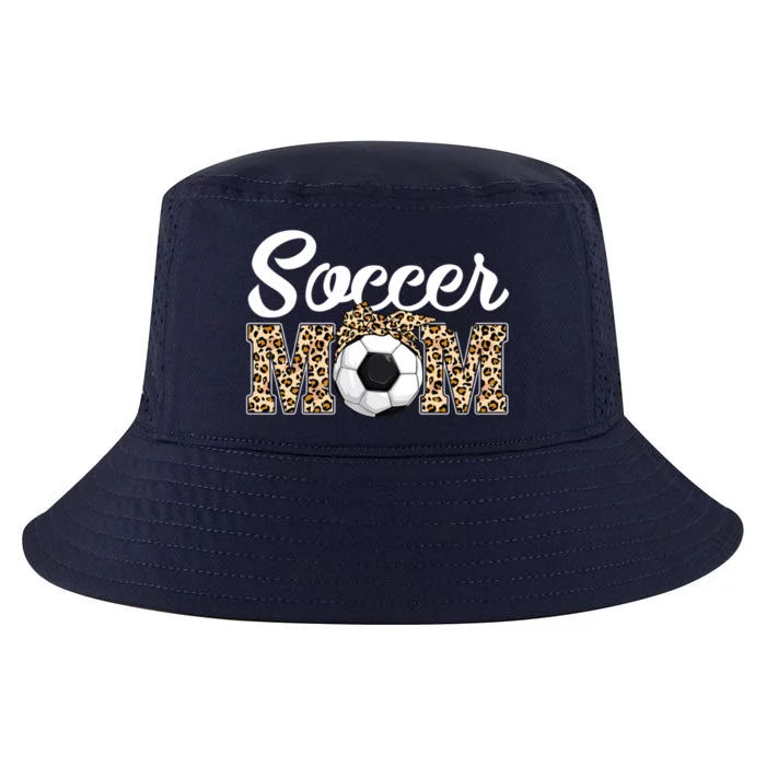 Soccer Funny Mom Game Leopard Mother's Day Meaningful Gift Cool Comfort Performance Bucket Hat