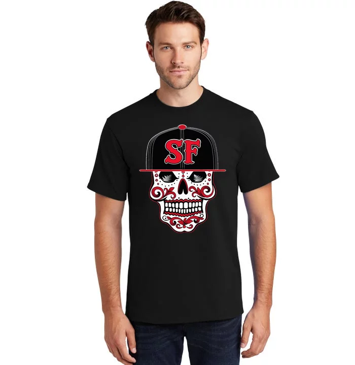 San Francisco Mexican Sugar Skull Design Bay Area Tall T-Shirt