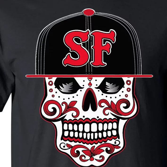 San Francisco Mexican Sugar Skull Design Bay Area Tall T-Shirt