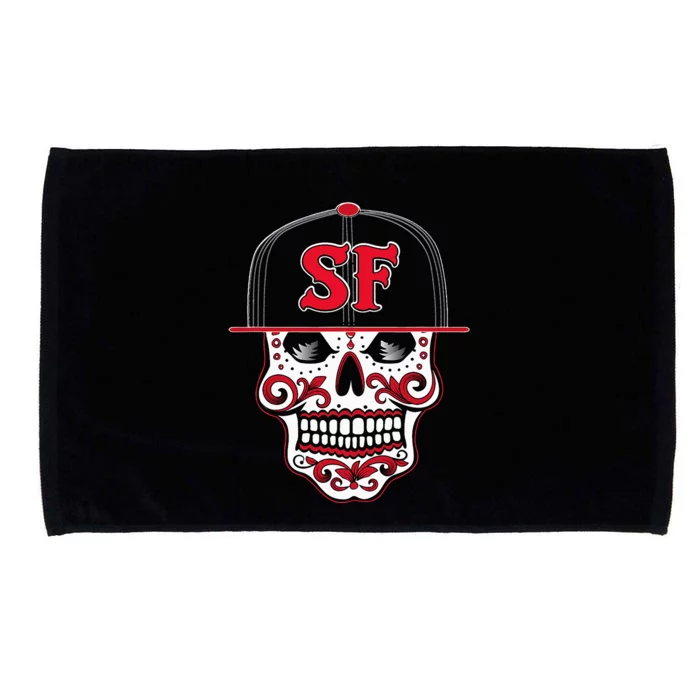 San Francisco Mexican Sugar Skull Design Bay Area Microfiber Hand Towel