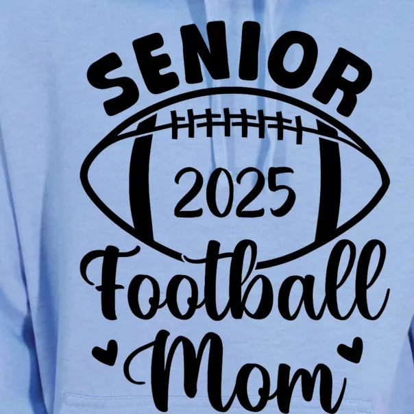 Senior Football Mom Class Of 2025 Proud Mom Of 2025 Graduate Unisex Surf Hoodie