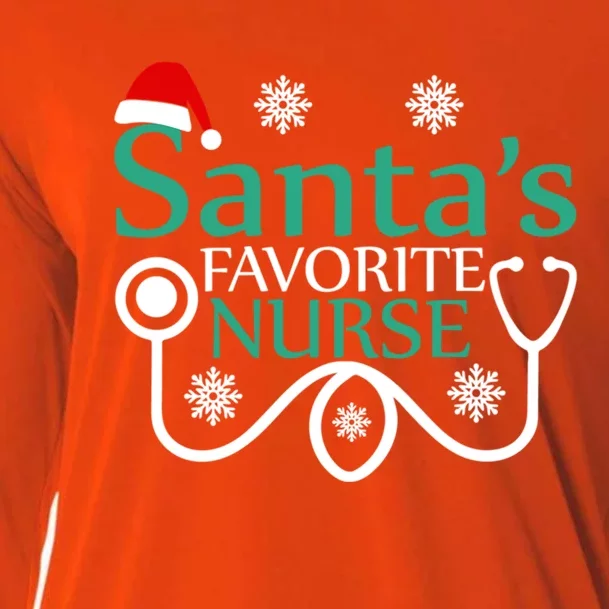 Santa Favorite Nurse Christmas Holiday Design Great Gift Cooling Performance Long Sleeve Crew