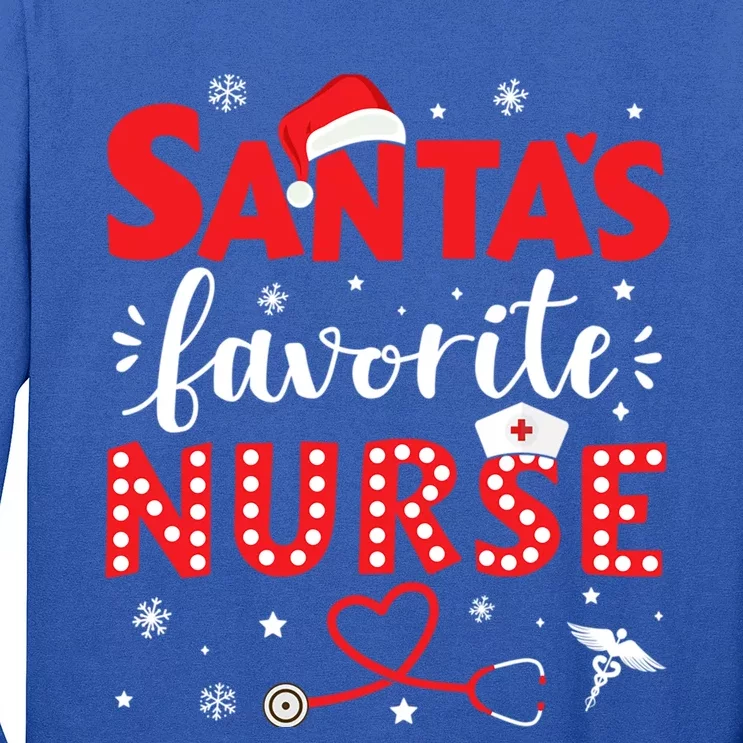 Santa Favorite Nurse For Christmas In Hospital Cute Gift Long Sleeve Shirt