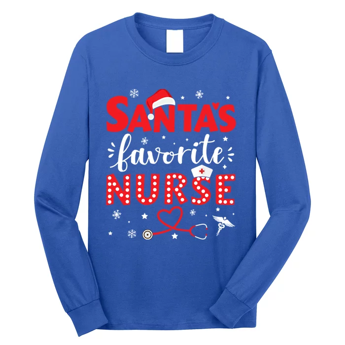 Santa Favorite Nurse For Christmas In Hospital Cute Gift Long Sleeve Shirt