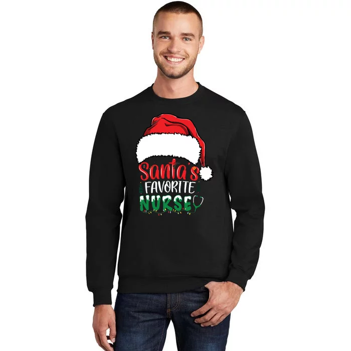 Santas Favorite Nurse Christmas Nursing Sweatshirt