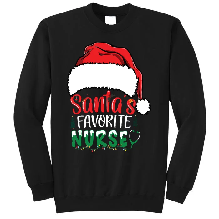 Santas Favorite Nurse Christmas Nursing Sweatshirt