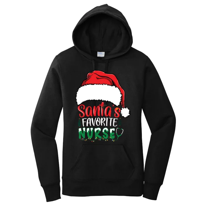 Santas Favorite Nurse Christmas Nursing Women's Pullover Hoodie