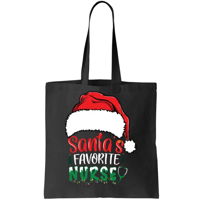 Santas Favorite Nurse Christmas Nursing Tote Bag