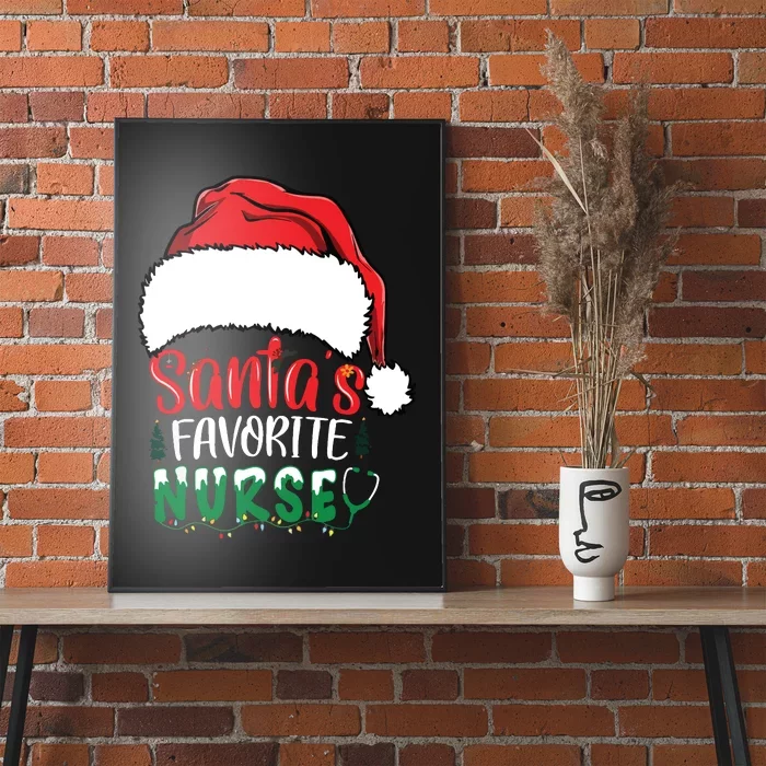 Santas Favorite Nurse Christmas Nursing Poster