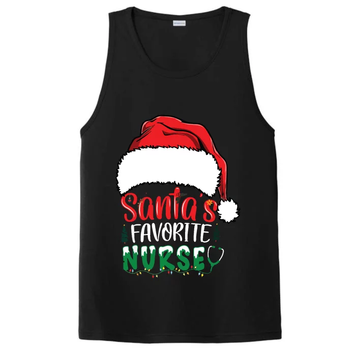 Santas Favorite Nurse Christmas Nursing Performance Tank