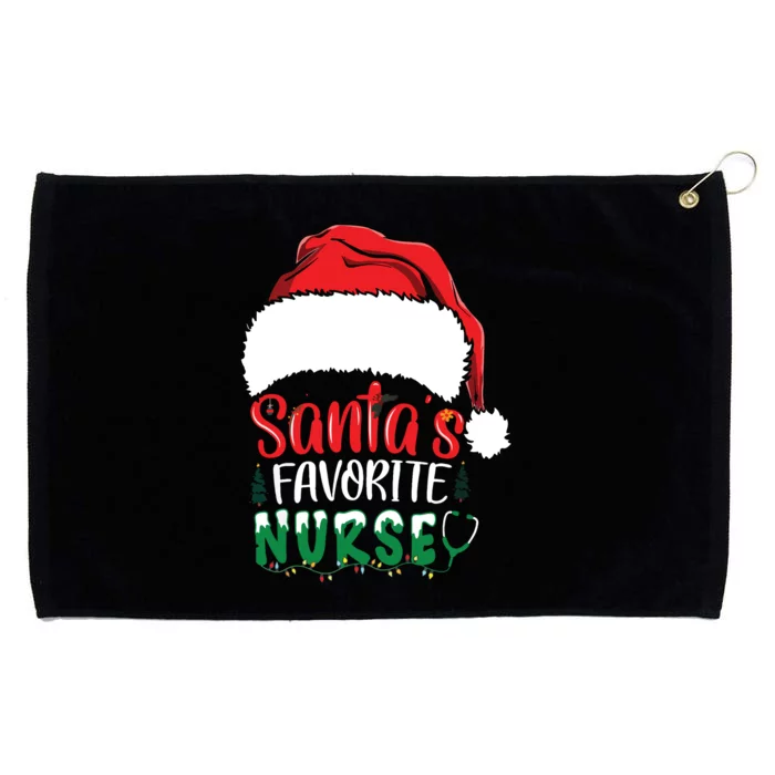 Santas Favorite Nurse Christmas Nursing Grommeted Golf Towel