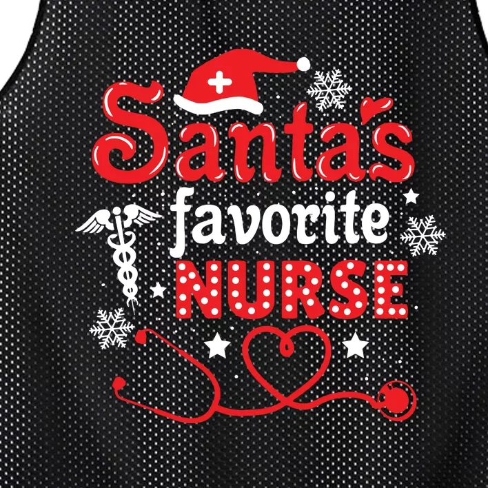 Santas Favorite Nurse Christmas Mesh Reversible Basketball Jersey Tank