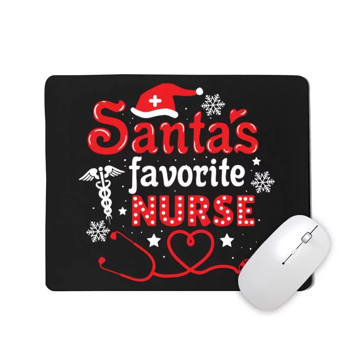 Santas Favorite Nurse Christmas Mousepad