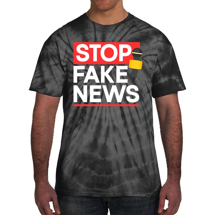 Stop Fake News Journalism Journalist Rights Press Freedom Tie-Dye T-Shirt